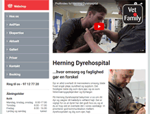 Tablet Screenshot of herningdyrehospital.dk